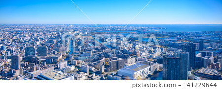 Cityscape viewed from above Cityscape viewed from above 141229644