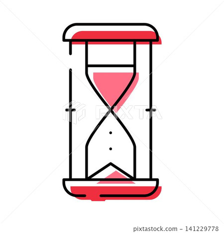 Hourglass counting time with falling sand concept Hourglass counting time with falling sand concept 141229778