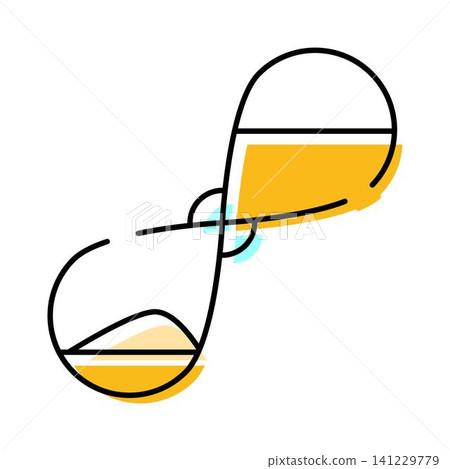 Hourglass infinity symbol concept for time management Hourglass infinity symbol concept for time management 141229779