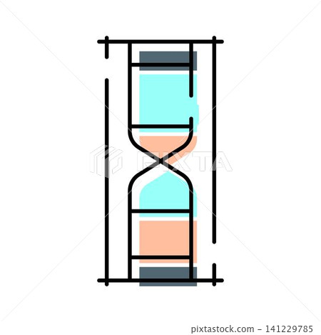 Hourglass measuring time passing with urgency concept Hourglass measuring time passing with urgency concept 141229785