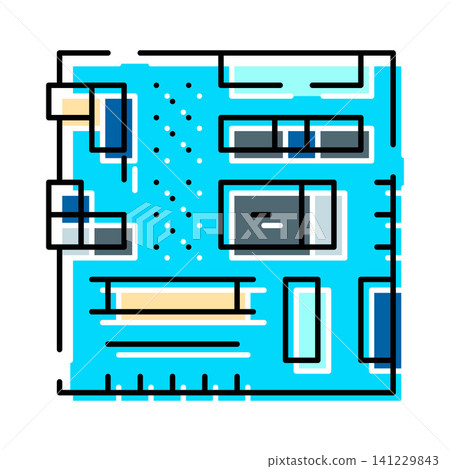 Computer motherboard microchip creating digital technology connection Computer motherboard microchip creating digital technology connection 141229843