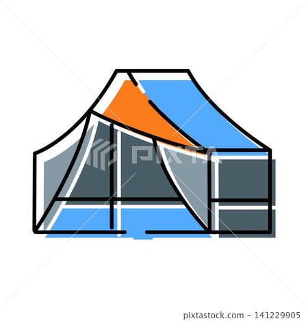 Camping tent vector illustration for outdoor adventure Camping tent vector illustration for outdoor adventure 141229905