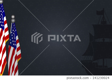 Happy Columbus Day United States Patriotic Background with American Flag Happy Columbus Day United States Patriotic Background with American Flag 141230024