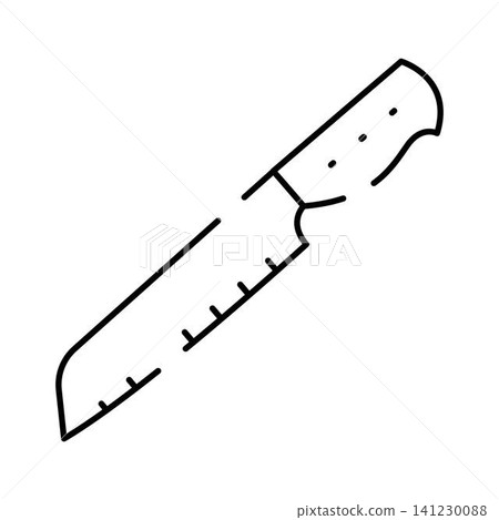 Chef knife linear icon preparing food ingredients Chef knife linear icon preparing food ingredients 141230088