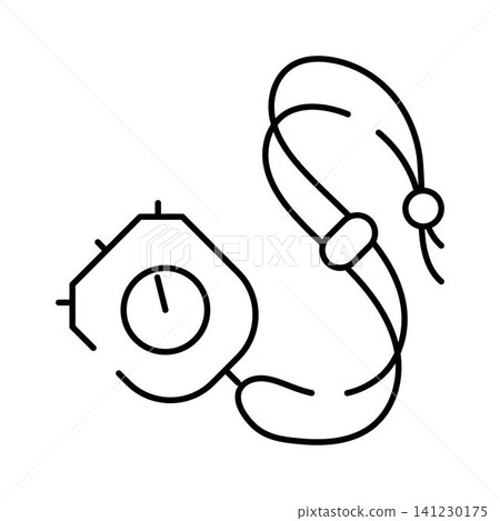 Stopwatch measuring time and speed in outline icon Stopwatch measuring time and speed in outline icon 141230175