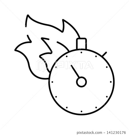 Burning stopwatch illustrating time running out deadline Burning stopwatch illustrating time running out deadline 141230176