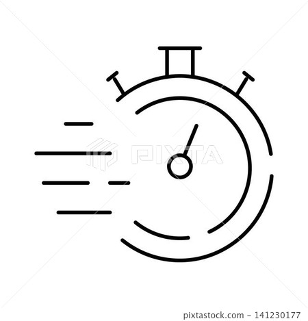 Stopwatch icon moving fast indicating speed and time 141230177