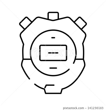 Stopwatch outline icon for time measurement and sport Stopwatch outline icon for time measurement and sport 141230183