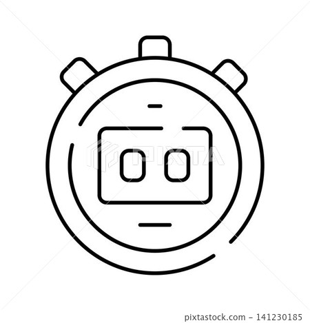 Digital stopwatch monitoring time counting interval icon 141230185