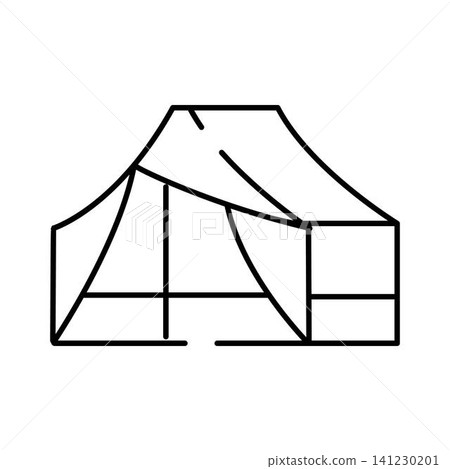 Camping tent icon representing outdoor adventure and travel Camping tent icon representing outdoor adventure and travel 141230201