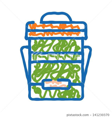 Hand drawn food cooler icon illustration Hand drawn food cooler icon illustration 141230370
