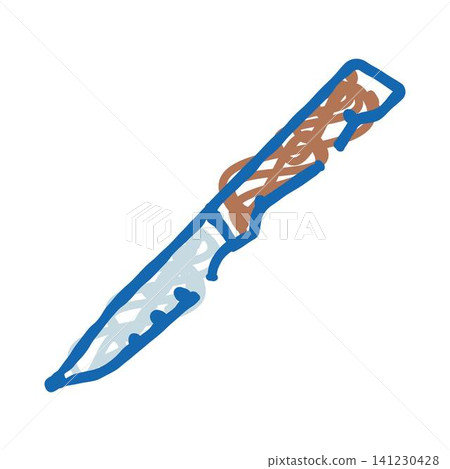 Hand drawing metal blade survival tool concept 141230428