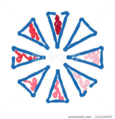 Abstract circular loading symbol with changing color segments Abstract circular loading symbol with changing color segments 141230447