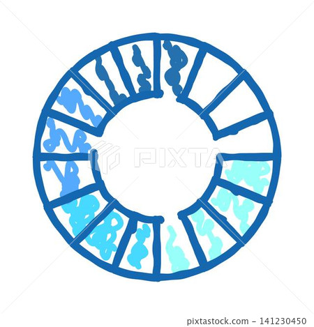 Lifebuoy safety equipment doodle drawing concept Lifebuoy safety equipment doodle drawing concept 141230450