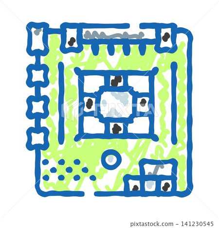 Motherboard circuit board drawing computer technology concept Motherboard circuit board drawing computer technology concept 141230545