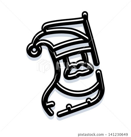 Santa claus cartoon character face with beard Santa claus cartoon character face with beard 141230649