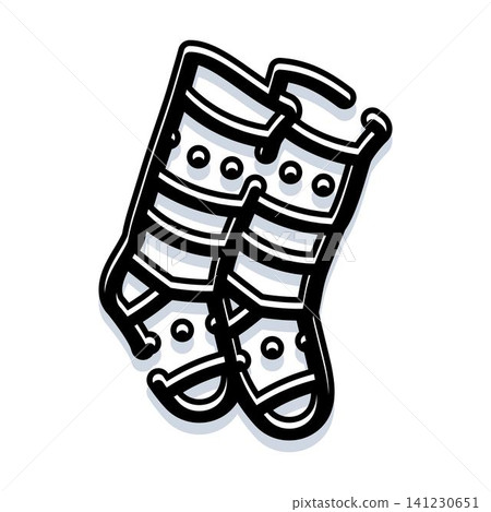 Pair of medieval leg guards protecting warrior shins Pair of medieval leg guards protecting warrior shins 141230651