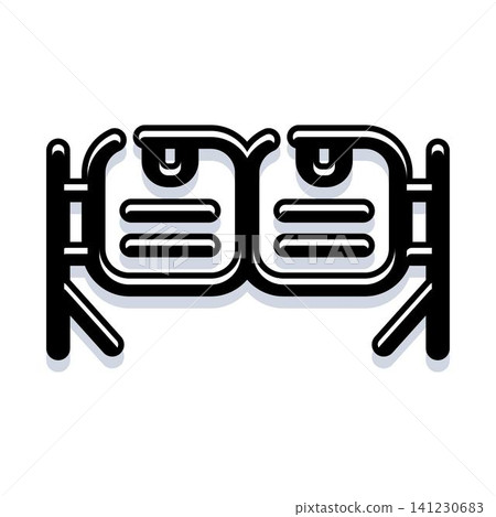 Metal barricade creating safety boundary or crowd control Metal barricade creating safety boundary or crowd control 141230683