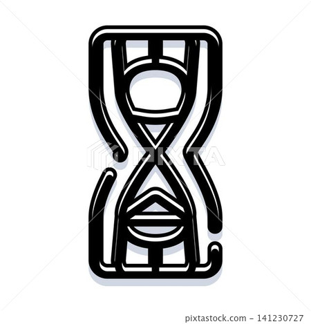 Hourglass device measuring time with falling sand Hourglass device measuring time with falling sand 141230727