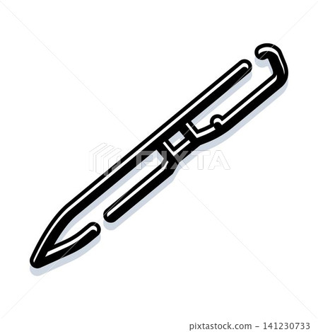 Fishing line tool with release mechanism vector illustration Fishing line tool with release mechanism vector illustration 141230733