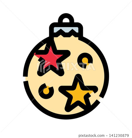 Christmas ornament decorated with stars celebrating winter holidays Christmas ornament decorated with stars celebrating winter holidays 141230879