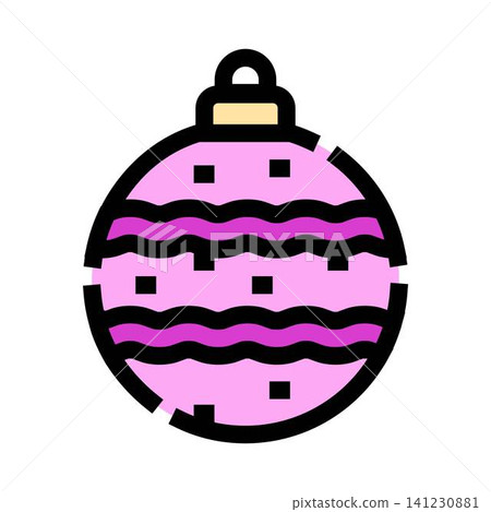 Pink christmas ornament decorating for holiday celebration Pink christmas ornament decorating for holiday celebration 141230881