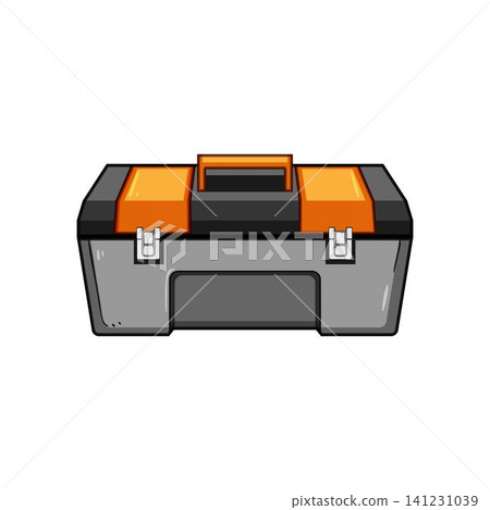 Plastic toolbox with handle illustrating repair and renovation Plastic toolbox with handle illustrating repair and renovation 141231039