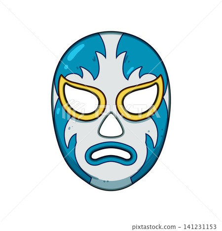 Colorful wrestling mask cartoon design concept Colorful wrestling mask cartoon design concept 141231153
