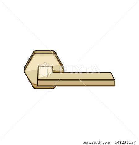 Modern minimalist door handle hardware element illustration Modern minimalist door handle hardware element illustration 141231157