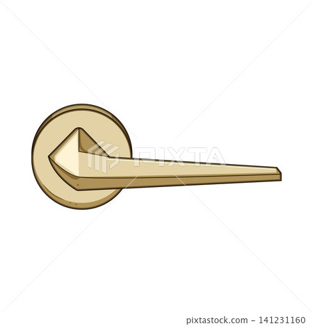 Modern golden door handle with sharp design 141231160