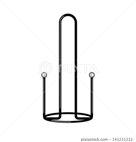 Kitchen paper towel holder standing on white background Kitchen paper towel holder standing on white background 141231212