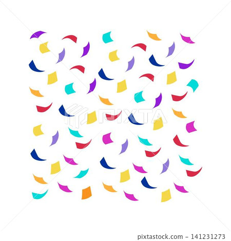 Colorful geometric confetti elements scattering on white Colorful geometric confetti elements scattering on white 141231273