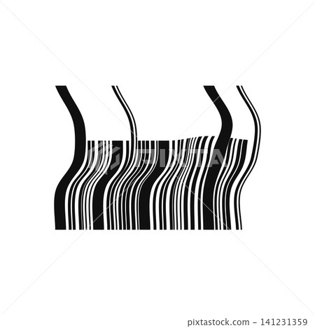 Distorted barcode lines creating abstract data flow Distorted barcode lines creating abstract data flow 141231359