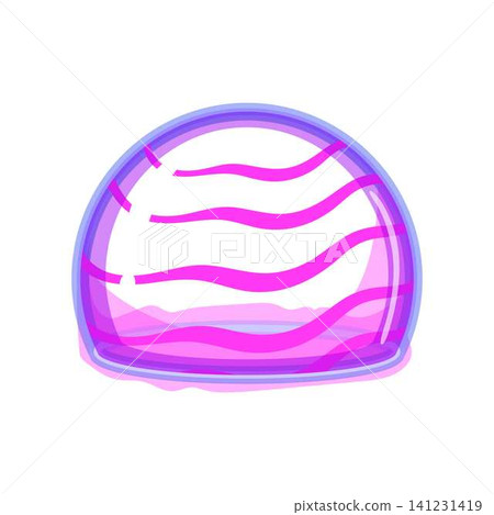 Energy shield protecting bubble dome with wavy lines 141231419