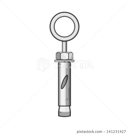Eye expansion bolt anchoring hardware tool illustration Eye expansion bolt anchoring hardware tool illustration 141231427
