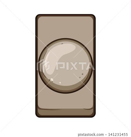 Cabinet knob illustration with simple brown design Cabinet knob illustration with simple brown design 141231455