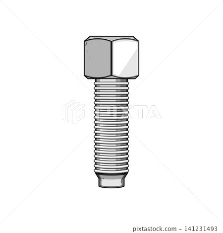 Bolting and fastening steel hardware illustration Bolting and fastening steel hardware illustration 141231493