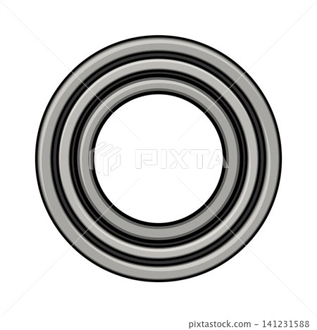 Ball bearing engineering component detailed illustration Ball bearing engineering component detailed illustration 141231588