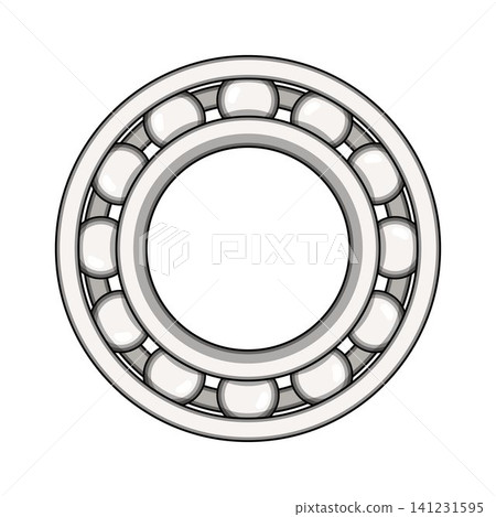 Ball bearing detail illustrating mechanical movement concept Ball bearing detail illustrating mechanical movement concept 141231595