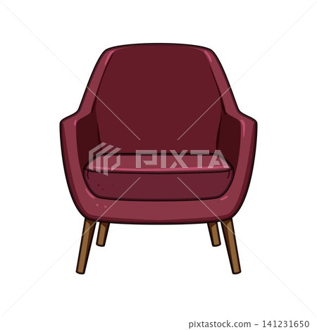Burgundy accent chair offering comfort and stylish living Burgundy accent chair offering comfort and stylish living 141231650