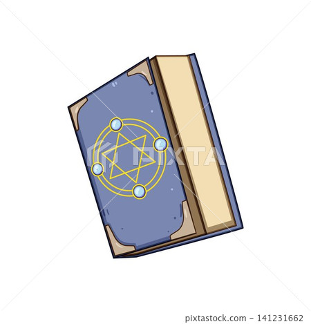 Ancient magic spell book with esoteric symbol Ancient magic spell book with esoteric symbol 141231662