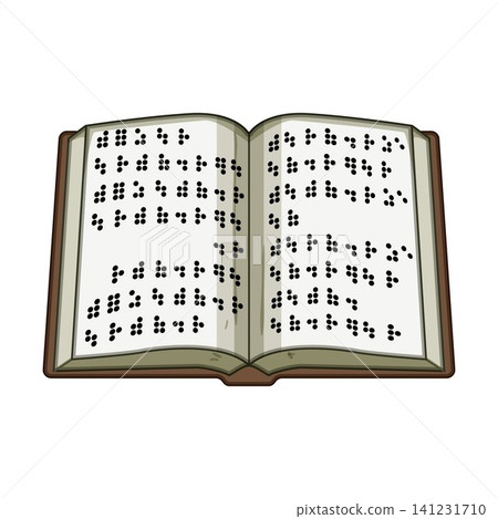 Open braille textbook for visually impaired reading Open braille textbook for visually impaired reading 141231710