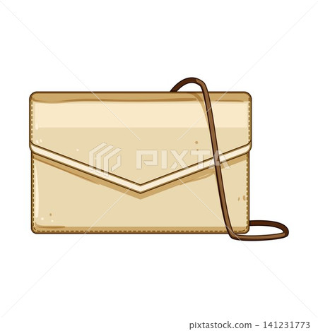 Beige shoulder bag fashion accessory vector illustration Beige shoulder bag fashion accessory vector illustration 141231773