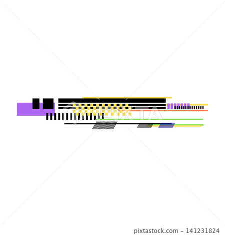Abstract digital art with glitching data stream Abstract digital art with glitching data stream 141231824