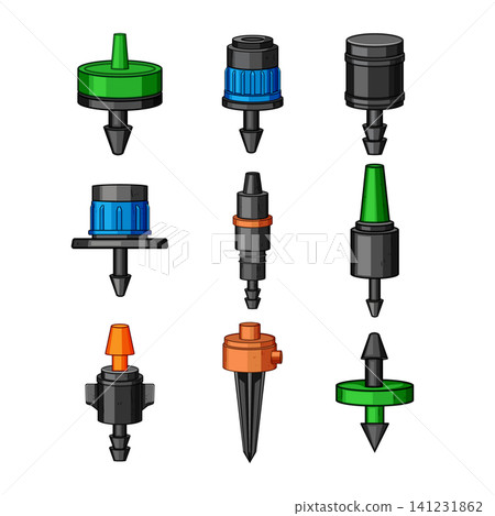 Drip irrigation emitters assortment for efficient watering systems 141231862