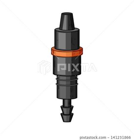 Drip irrigation emitter delivering controlled water efficiently 141231866