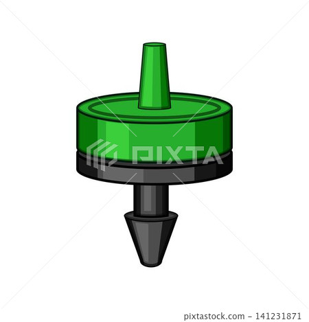 Drip irrigation emitter delivering essential water for plants Drip irrigation emitter delivering essential water for plants 141231871
