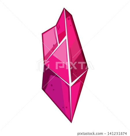 Pink crystal shards forming abstract energy element 141231874
