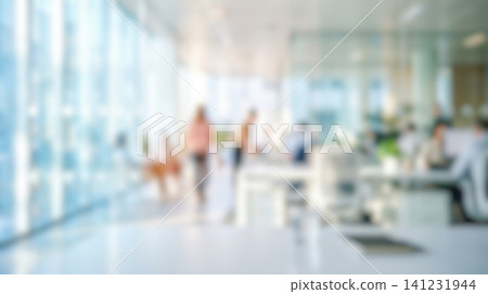Blurred modern corporate office interior background busy business people working bright daylight soft bokeh glass walls spacious contemporary workplace environment Blurred modern corporate office interior background busy business people working bright daylight soft bokeh glass walls spacious contemporary workplace environment 141231944