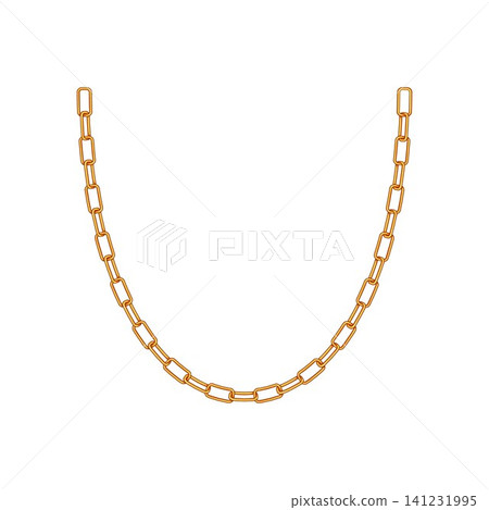 Golden chain symbolizing connection strength and luxury Golden chain symbolizing connection strength and luxury 141231995